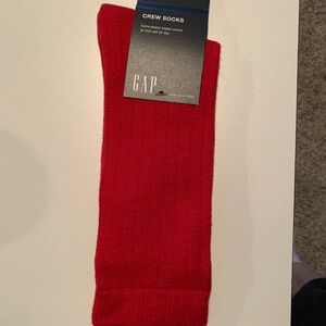 GAP Vibrant Red Crew Socks